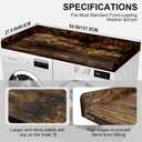 Washer Dryer Countertop, 27.5 x 54 Inch Washer and Dryer Countertop for Laundry Room Organization with Edge Wooden, Brown