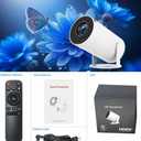 Mini Portable Projector 4K WiFi 6 BT 5.2 Upgraded Portable Projector Full HD Supported for Phone /PC /TV /HDMI /PS5 /Laptop Auto Keystone Home Theater 180° Rotation [Built-in App]