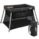 Pamo Babe Travel Crib with Bassinet, Certified Baby Safe Portable Crib, Extra Large Portable Playpen with Mattress & Zipper Door, Lightweight Foldable Pack and Play Baby Travel Bed - Grey