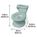 Ingenuity My Size Potty Pro 2-in-1 Potty Training Toilet, Floor Potty with Removable Potty Seat for Standard Toilets, Realistic Flushing Sound, For Toddlers Ages 18+ months, Up to 50 lb - Green