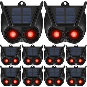 Qualirey 10 Pack Solar Animal Repellent Nocturnal Predator Control Light Animal Repellent for Coyote, Raccoon, Deer, Skunk Outdoor Predator Deterrent Devices for Garden Yard Farm Chicken Coop