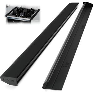 Stove Gap Covers 25 (2 Pack), Stove Gap Filler Between Stove and Counter, Self-Leveling 4mm Thick Silicone Gap Guard, Heat Resistant Oven Gap Filler Armav