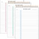 To Do List Notepad 3 Pack, Undated Daily Planner Notepad With To Do List Notebook Checklist Planner Spiral Waterproof Notepad for Office Supplies, School Planner, 52 Sheets/Pack, 5.5"*8.3" A5 Size