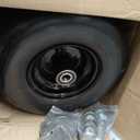 RONPOW 13x6.50-6 Lawn Mower Flat Free Tires and Wheels, 13x6.5-6 Heavy Duty Solid Front Tire for Zero Turn Mowers, 500Lbs Load, Universal 3/4", 5/8" and 1/2" Bearings, 5.51"-7.91" Hub, 2Pack Black