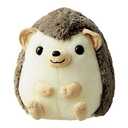 CHDGIOHA Cute Hedgehog Stuffed Animal Plush Body Pillow - 13.7'' Gray Kawaii Hedgehog Plushie Throw Pillow, Chubby Soft Plush Toy Doll, for Him & Her (Gray,Medium)