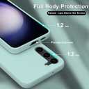 bemal for Samsung Galaxy S25 Plus Case - Smooth Silky Liquid Silicone - Slim Fit Soft Microfiber Lining - Designed for Women and Girls - Shockproof Protective Phone Cover 6.6"- Light Blue