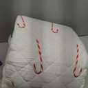 Quilt Set Full/Queen Size - Christmas Quilts - 3 Piece Lightweight Comforter Set with 2 Pillow Shams - Coverlet Blanket for All Seasons - Xmas Festive Winter Holiday Bedspread - Candy Canes, 98 x 90