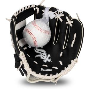 Franklin Sports MLB Youth Teeball Glove and Ball Set - Kids Baseball and Teeball - Perfect First Kids Glove - 9.5"