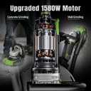 7-Inch Concrete Grinder, 1580W 6-Speed Variable Concrete Surface Grinder with Adjustable Dust Shroud, Angle Grinder Kit with Diamond Cup Wheel & Auxiliary Handles for Concrete,Cement,Adhesive