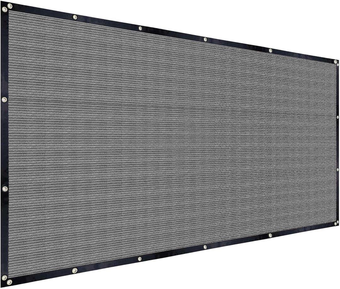 FAIR WIND Shade Cloth 90% Sun Shade Fabric Privacy Screen Shade Cover Patio Canopy with Grommets Shade Net for Garden Outdoor Pergola 6 x 10 FT - Grey (Gray)