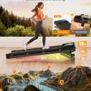 Walking Pad Treadmill with 15% 12-Level Auto Incline, 450 lbs Capacity UI Screen, Trisomy 3.5HP Quiet Under Desk Treadmill with Speaker & Remote, Compact Treadmills for Home Hiking
