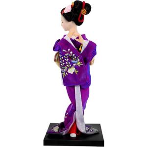 IMIKEYA Japanese Geisha Doll Collectible Figurine - Elegant Asian Geisha Statue with Traditional Kimono - Tabletop Decoration for Home or Office Unique Idea