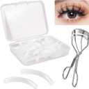40pcs Eyelash Curler Refills - Transparent Silicone Eye Lash Curler Rubber Refill Pads Rizador De PestaAs Replacement Pads for Universal Eyelash Curler Eyelashes Accessories with Storage Box