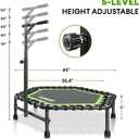 ONETWOFIT 42"/45" Rebounder Trampoline for Adults, Silent Mini Trampoline Indoor Exercise Fitness Trampoline Bungee Rebounder Workout Max Load 330lbs
