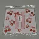 Rusenbao Cute Custom Cherry Mouse Pad, Cute Small Personalized Coquette Pink Bow Mouse Pad for Desk Women Girls, Customizable Initial Mousepads for Laptop, Computer, Office, 9.5x7.9 Inch(Letter H)