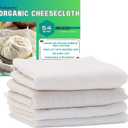 Premium Unbleached Cheesecloth 54 Sq Ft Grade 90 Ultra-Fine 100% Natural Cotton for Straining, Cooking, and Crafting
