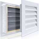 ForoGore 2 Pack 12" x 12" Gable Vent Aluminum Attic Vent with Screen Door Vents for Exterior Door Ventilation in House Shed Vent