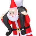 Arokibui Red Inflatable Santa Claus Costume Blow up Santa Costume Cosplay Party Halloween Xmas Christmas Suit Parade Carnival Suit