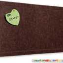 Felt Wall Poster, 23"x15" Photo Board, with 1 Box of 20 Push Pins (Color Random) for Classroom Dorm Wall Decor - Cola