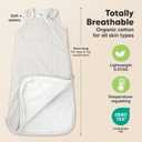 2-Pack Organic Baby Sleep Sacks,100% Cotton - Soft & Breathable 0.5TOG Baby Wearable Blanket,Toddler Sleeping Sack 18-24 months,Easy to Wear Transitional Swaddles for Newborns,Infants (Bumble Bear, L)