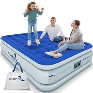 EnerPlex King Air Mattress with Built-in Pump, 16" Raised Inflatable Bed