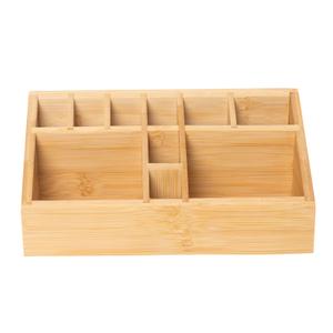 Bamboo Art Supply Organizer, Pen Holder Wooden Desktop Storage for Artists, Office Supplies, Makeup Brushes,Minimalist Desk Accessory for Home Studio, Classroom or Vanity