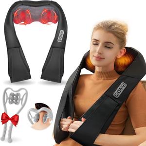 Birthday Gifts for Women - Neck Massager for Pain Relief - Shiatsu Back and Neck Massager with Heat,Electric 4D Massage Pillow(NOT Cordless)