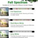 wolezek Grow Lights for Indoor Plants, 2 Pack 6000K LED White Plant Grow Lights Indoor, Full Spectrum Grow Lamp with Clip, Auto ON & Off Timer 6/12/16H, 3 Modes, 5-Level Dimmable Brightness
