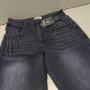 KODEIPLAY Stretch Jeans Men Barrel Relaxed Fit Baggy Stretchy Denim Jeans for Mens Loose Wide Leg Pants for Boyfriend, 32