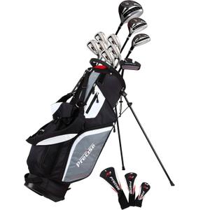 Precise M5 Men's Complete Golf Clubs Package Set Includes Titanium Driver, S.S. Fairway, S.S. Hybrid, S.S. 5-PW Irons, Putter, Stand Bag, 3 H/C's
