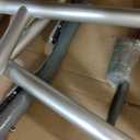 Medline Lightweight Two Button Folding Walker with 5" Wheels, Aluminum Frame Supports up to 300 lbs