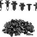 Ohleats 200 PCS Car Bumper Retainer Clips, Plastic Door Trim Panel Fender Clips, 6 Different Auto Push Pin Rivet Set Suitable for Most Vehicles, Universal Car Accessories