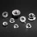 5/16-18 Serrated Flange Hex Lock Nuts 50Pcs 304 Stainless Steel 18-8, Full Thread, Hex Drive, Bright Finish by SG TZH