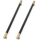 KOMOTIA 10 Pack Matte Black and Champagne Bronze Cabinet Pulls knurled 10 Inch Hole Centers Kitchen Cabinet Handles Drawer Pulls Cabinet Hardware