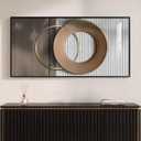 Horizontal Framed Modern Abstract Wall Art for Living Room, 40x20 Inch