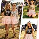 Flowy Shorts for Women Boho Ruffled Tiered Skorts Casual High Waist Mini Skirts Tennis Golf Comfy Shorts 2026 (Pink, L)