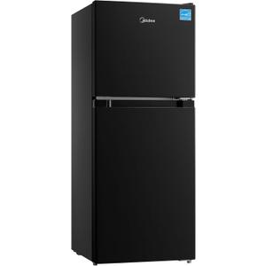 Midea MERM45S3ABB 4.5 Cu Ft Double Door Refrigerator Black, Cubic feet