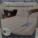 Queen Size Waterproof Mattress Protector Quilted, Breathable Ultra-Soft Filling Mattress Pad, Fitted Deep Pocket Mattress Cover Fits 6''-25'' Mattress White