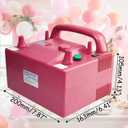 Electric Balloon Blower Pump Portable Electric Air Balloon Pump Dual Nozzle Balloon Air Inflator 110V for Party Decoration with 2 Spare Small Nozzles
