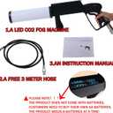CO2 Cannon Gun Dj,Handheld CO2 Jet Blasterwith RGB LED Lights for Party,with 3m Hose for Christmas,Nightclub,Wedding,Party,Dj Halloween.