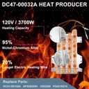 DC47-00032A Dryer Heating Element Kit Replacement for 3 Wire Sam.sung DC93-00154A Heater, include DC96-00887A DC47-00016A Thermal Fuse, DC47-00018A Thermostat, DC32-00007A Thermistor by TOMOON