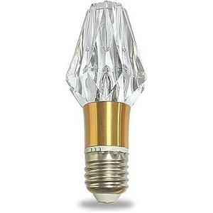 E12 LED Bulb 5W,85-265V 3000K Warm Light Edison Screw Light,Decorative Atmosphere Lamp for Home/Restaurant, E12 Base Imitation crystal Style Bulb, Professional Decorative Lights (1 Count E12-B004)