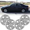 17" Hubcaps Wheel Covers for 2010-2012 Ford Fusion, ABS Hubcap Replacement for 10-12 Fusion Set of 4, 17 inch Sliver (Silver)