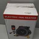 LHUKSGF Greenhouse Heater with Digital Thermostat, 1500W Electric Outdoor Heater, Overheat Protection, Fast Heating, Waterproof for Grow Tent, Green House, Patio, Black