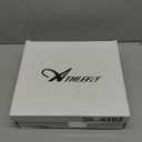 Athlefit Women's Ankle Boots Fashion Square Toe Chunky Heeled Short Boots with Side Zipper, 8