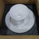 Kanwone 10-Inch Porcelain Cake Stand, Cake Plate, Dessert Stand, Cake Stand for Party, Home Decorating Stand, White