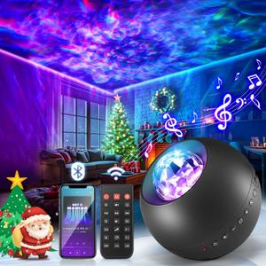 One Fire Galaxy Projector, Vibrant Galaxy Light Projector, White Noise & Bluetooth Room Lights for Bedroom,Remote Timer Kids Night Light,Cute Room Decor for Teen Girl Christmas Gifts (Black)