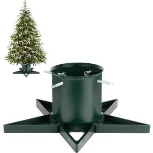 Christmas Tree Stand for 6ft Real Tree Green Christmas Tree Holder for Holiday Home Party Christmas Tree Decorations Fits Up to 4.7" Live Xmas Tree Trunks