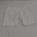 Aoliks Biker Shorts Women with Pockets - 8" High Waisted Tummy Control Running Workout Spandex Gym Volleyball Yoga Shorts (Large, 1 White)