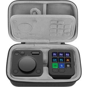 Geekria Creative Console Carrying Case, Hard Shell Protective Travel Bag Compatible with Logitech MX Creative Console (Dark Gray)